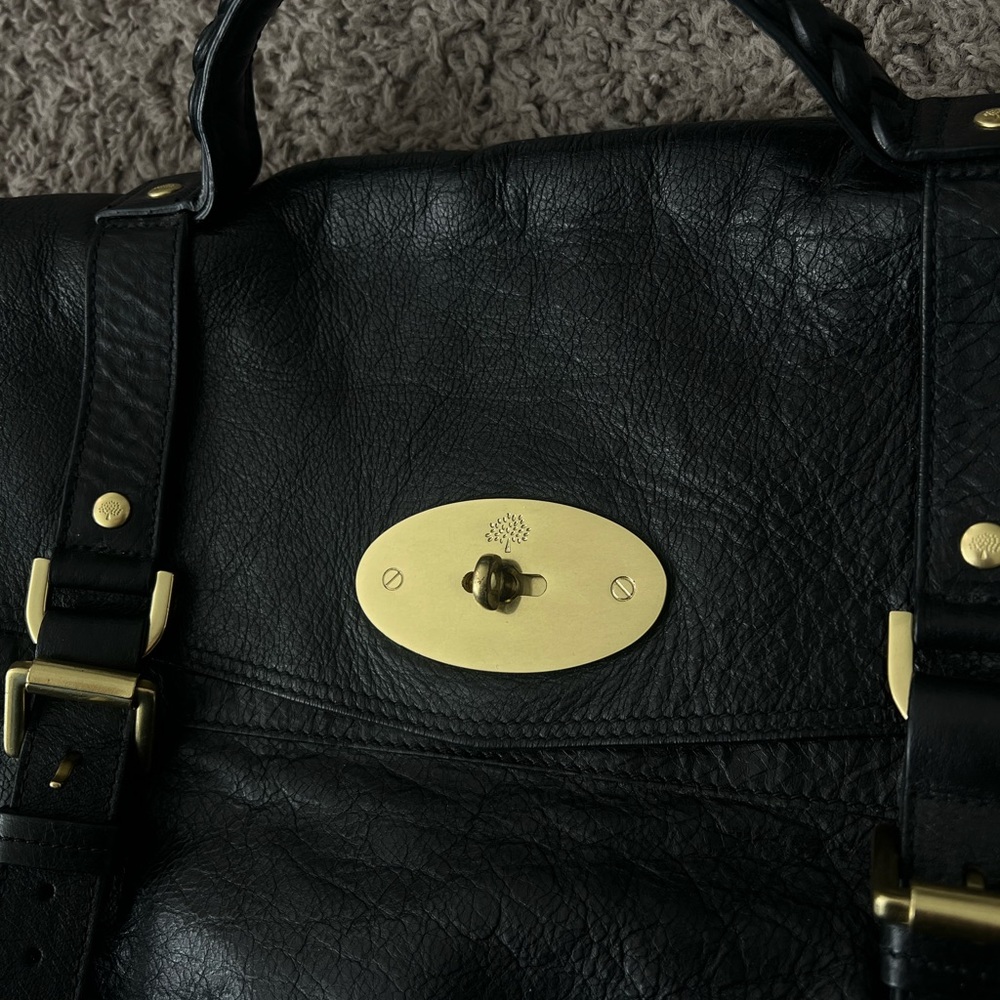 Vintage Mulberry Oversized Alexa with Gold Accents - Picture 2 of 10